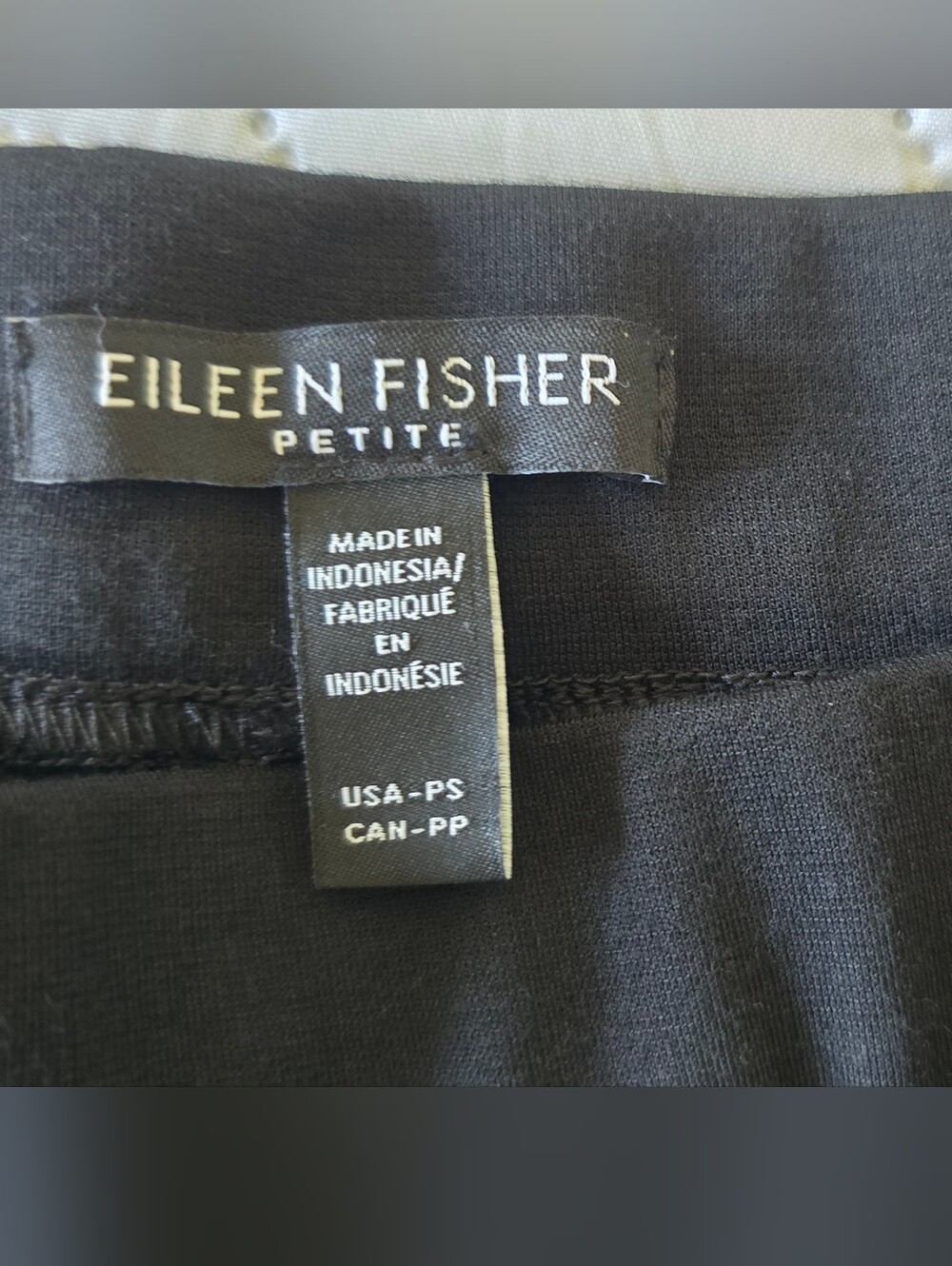 Eileen Fisher Black Washable Flex Ponte Wide-Leg Pant Sz: PS - Picture 3 of 6